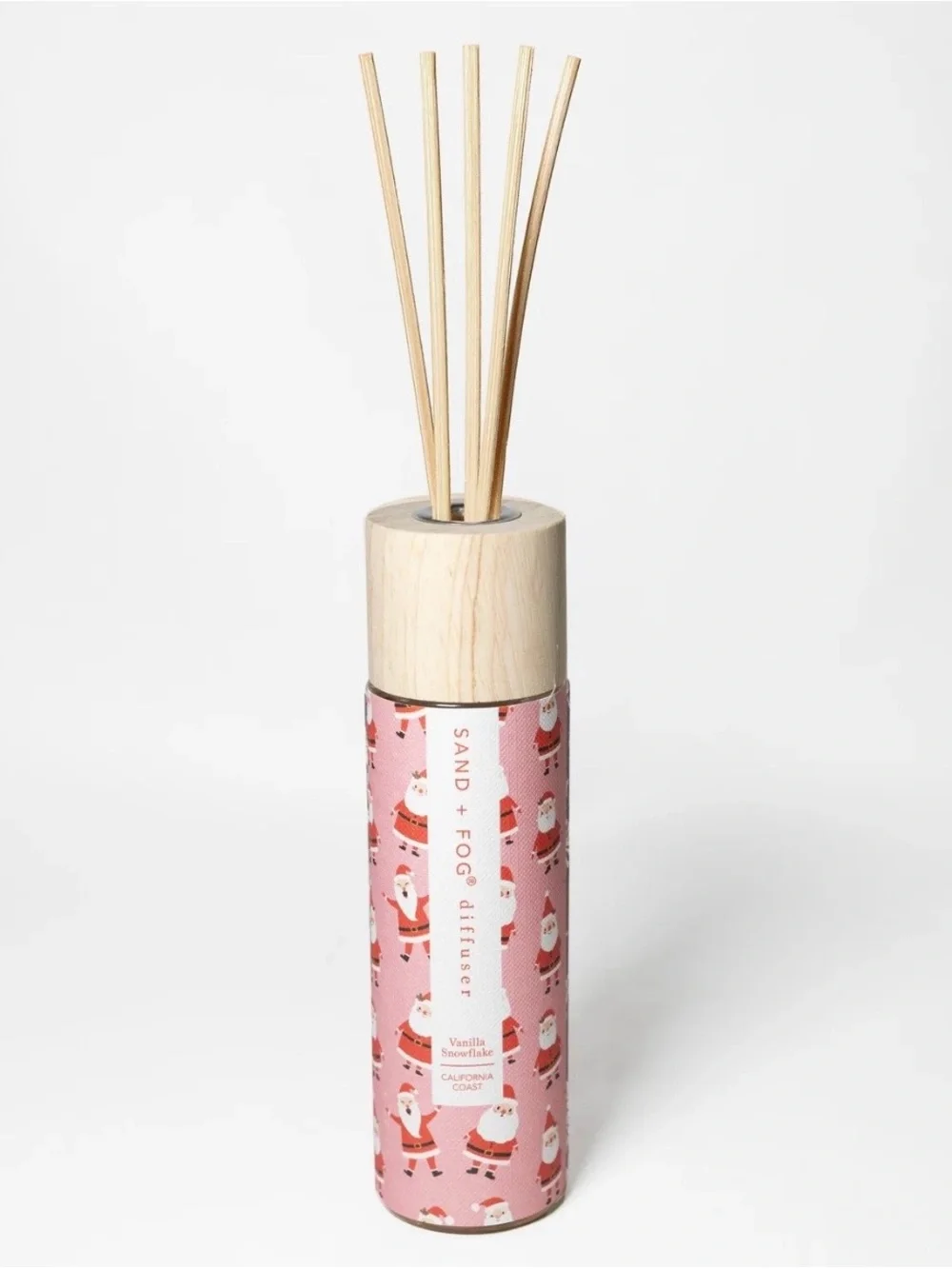 Sand + Fog Vanilla Snowflake Reed Diffuser 100mL Pink Christmas Santa Decor Gift